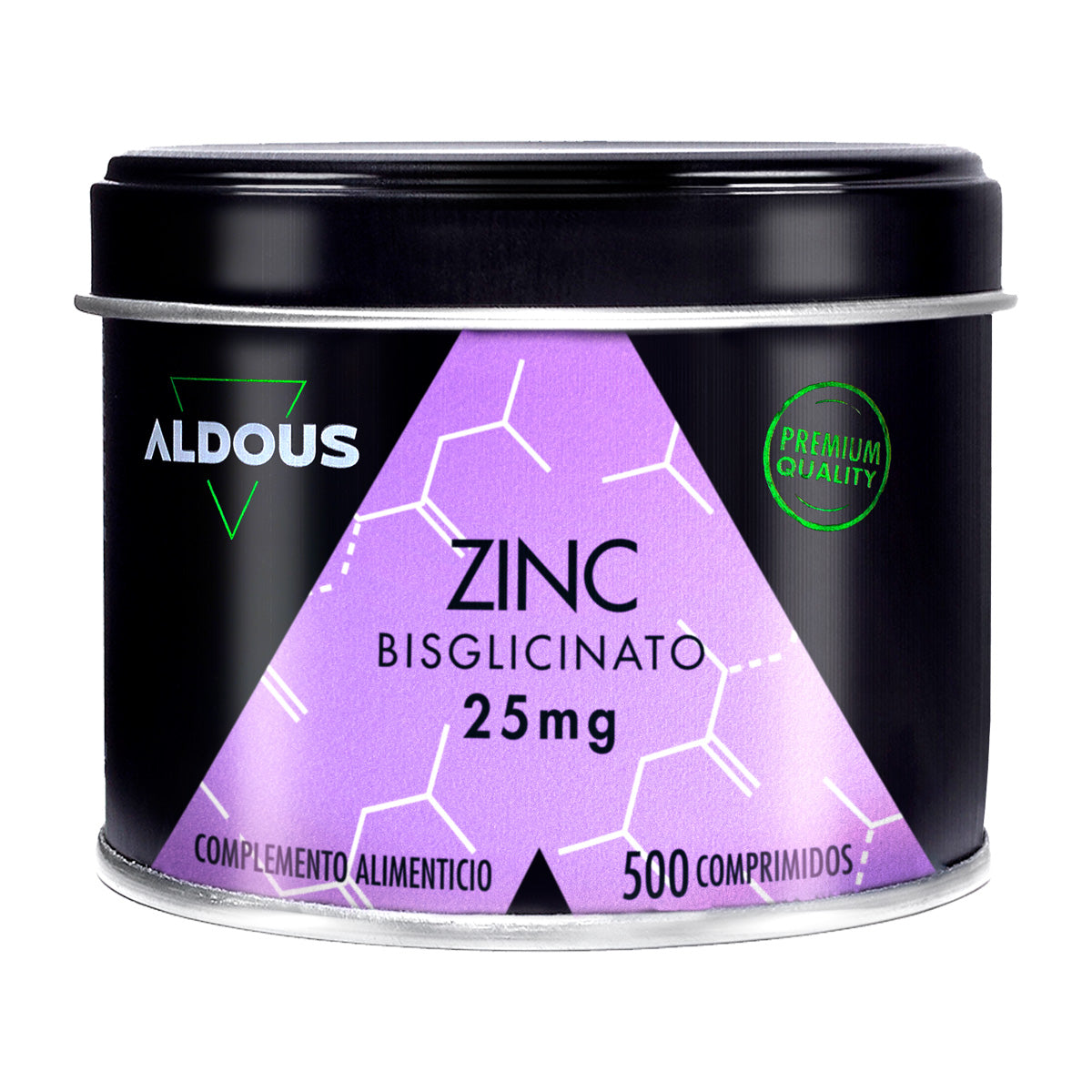 Bisglycinate de zinc 25 mg, Aldous, 500 comprimés