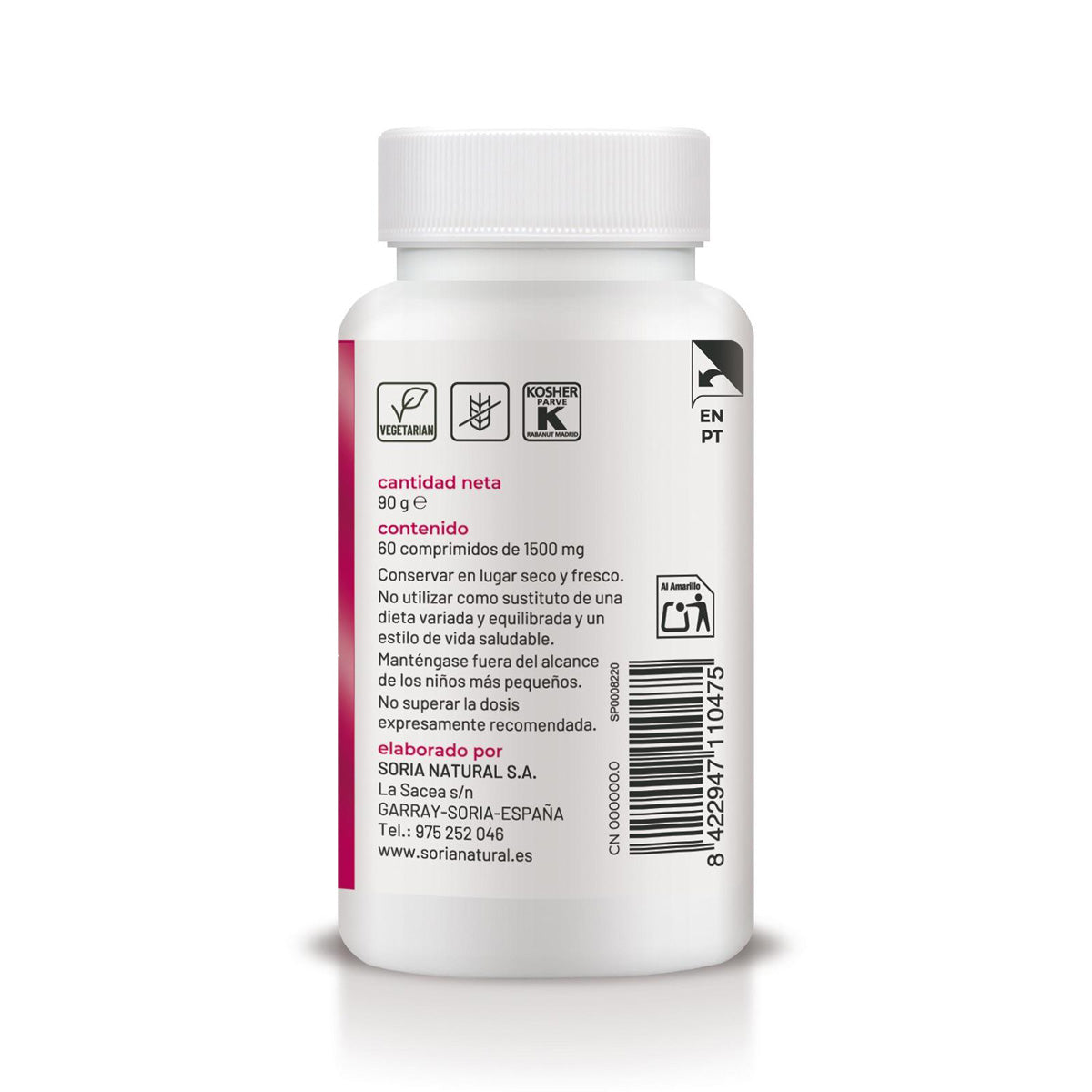 Witamina D3+MG o przedłużonym uwalnianiu, Soria Natural, 60 tabletek