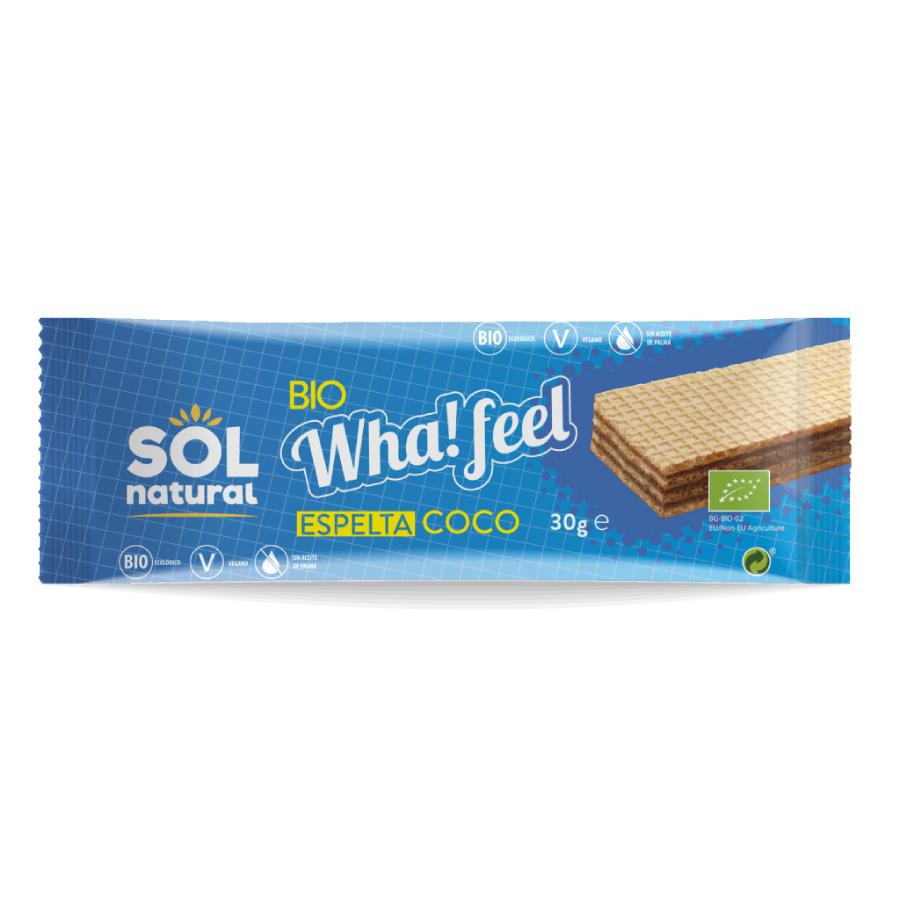Wha Feel snack biologico al cocco e farro Sol Natural 30 g