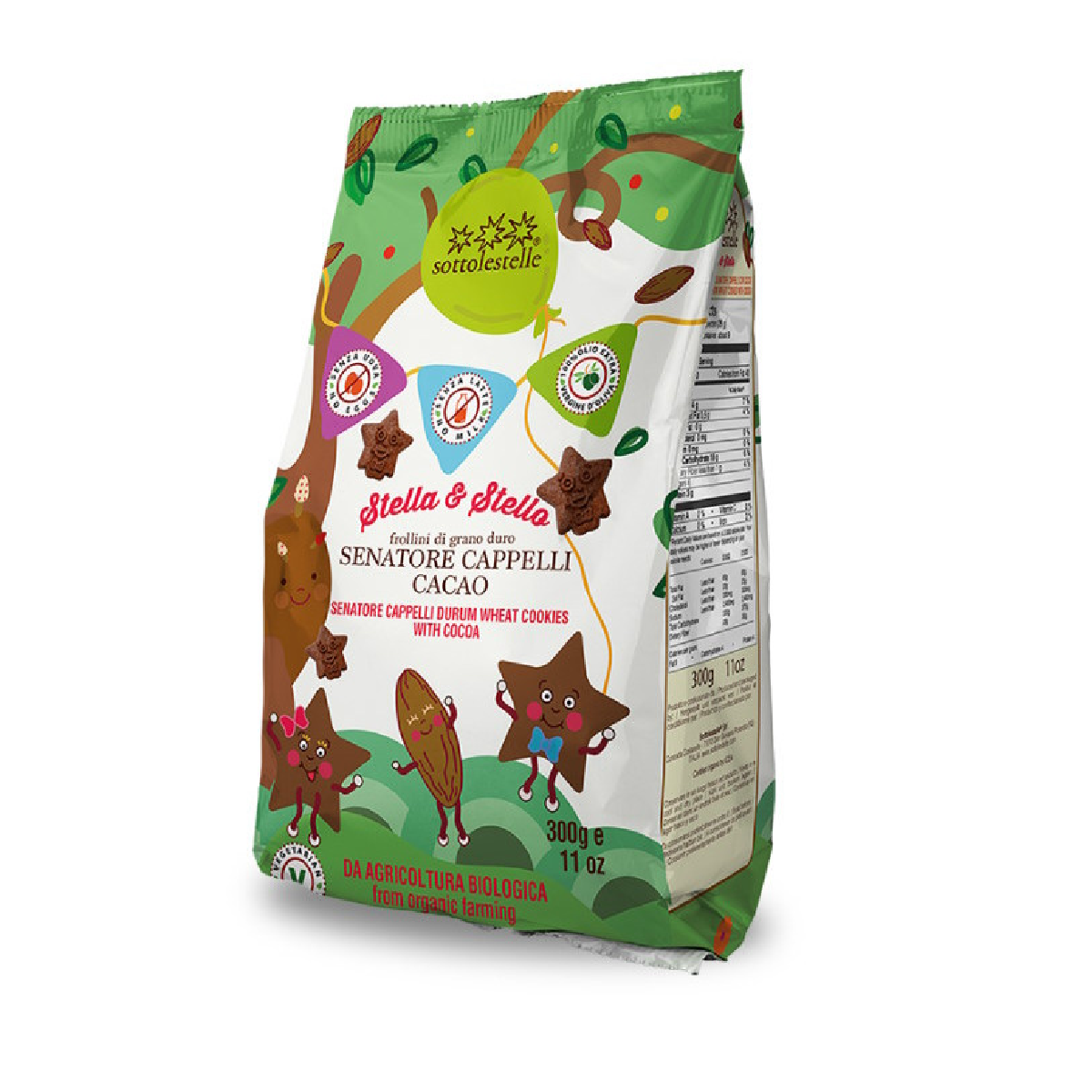 Senatore Cappelli-tarwekoekjes met cacao Stella&Stello Sottolestelle 300 g