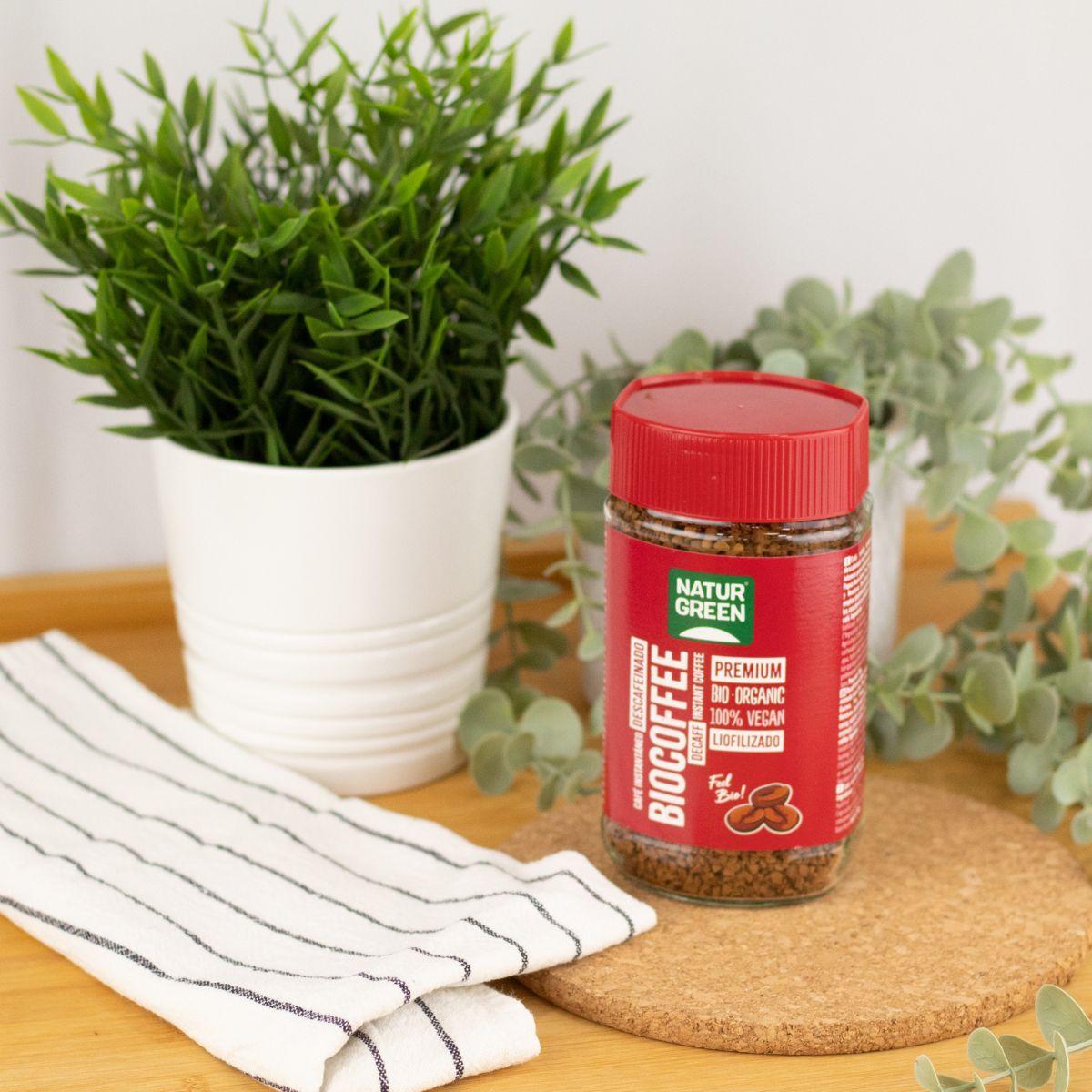 Biocoffee Instantkoffie Decafeïne Bio Premium NaturGreen 100 g