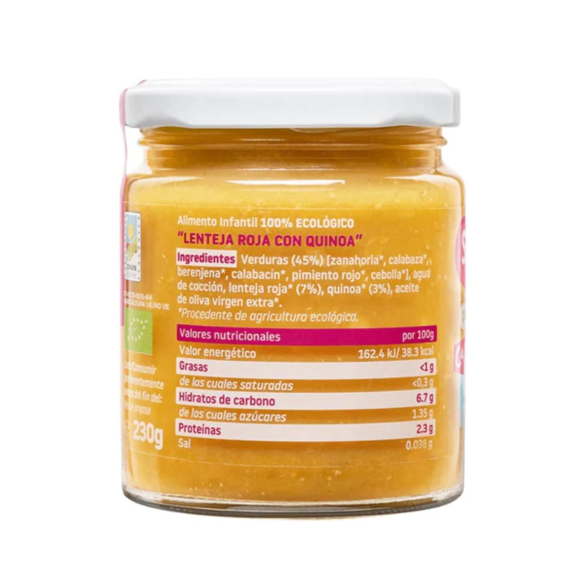 Tarrito Lentejas con Quinoa Ecológico CA CHI TOS Smileat 230g