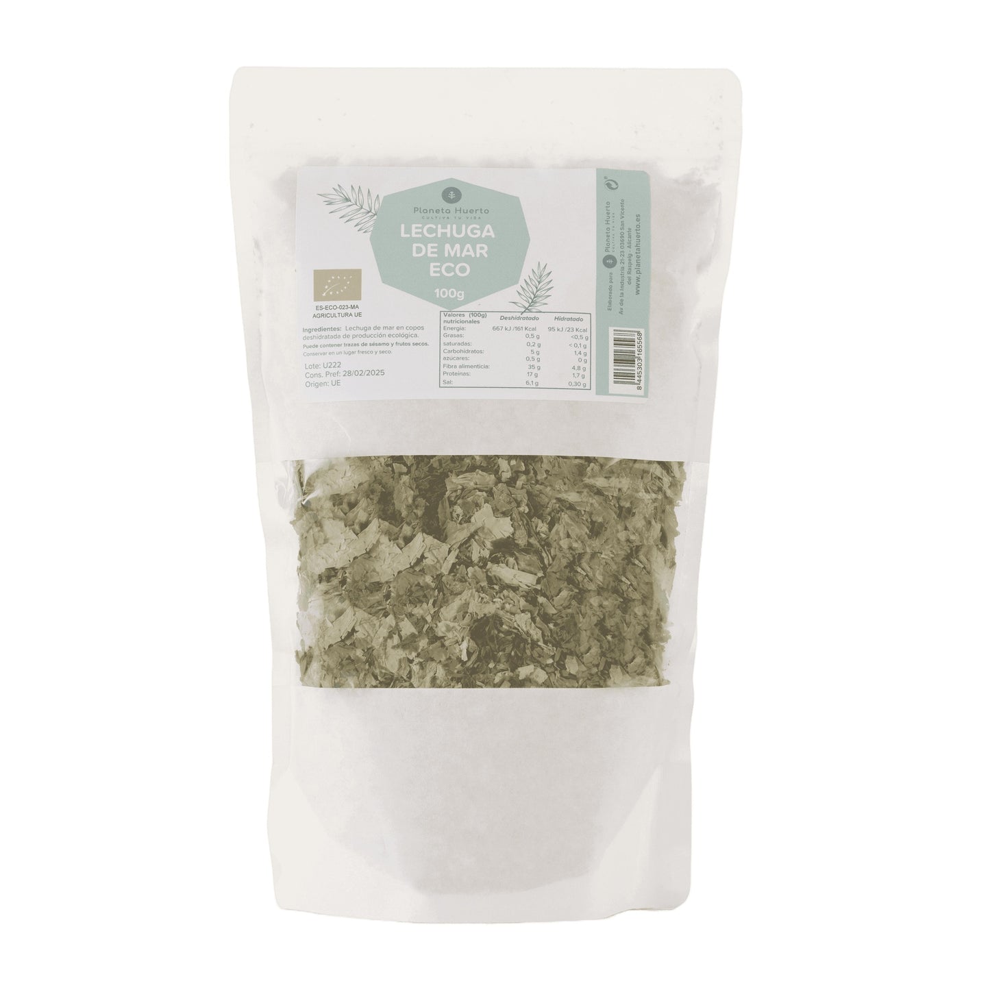 Sea lettuce seaweed ECO Planeta Huerto 100 g