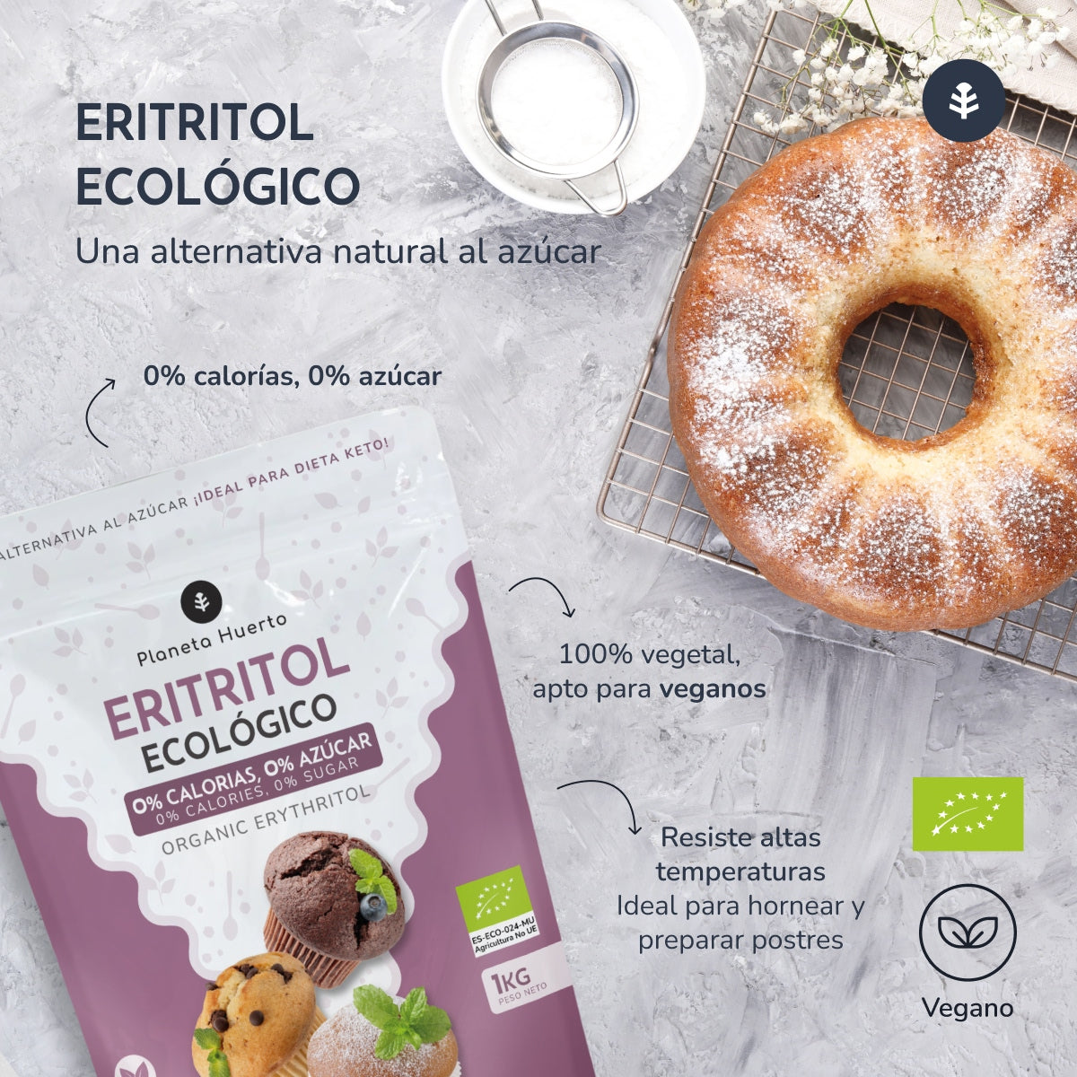 Erytrytol ECO Planeta Huerto 1 kg