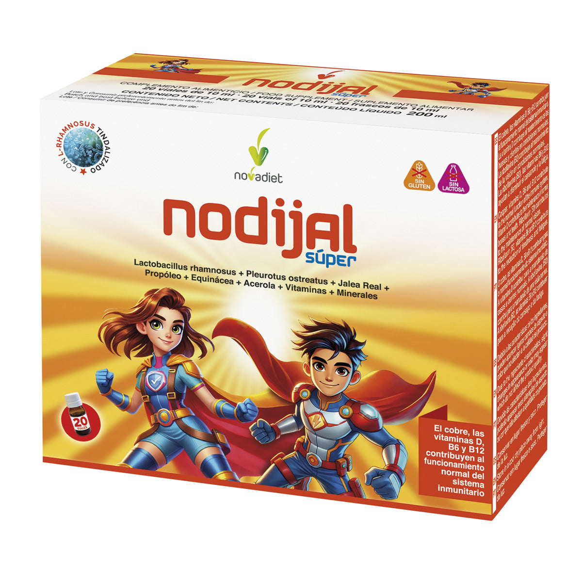 NodiJal Super Jalea voor kinderen Novadiet, 20 flesjes
