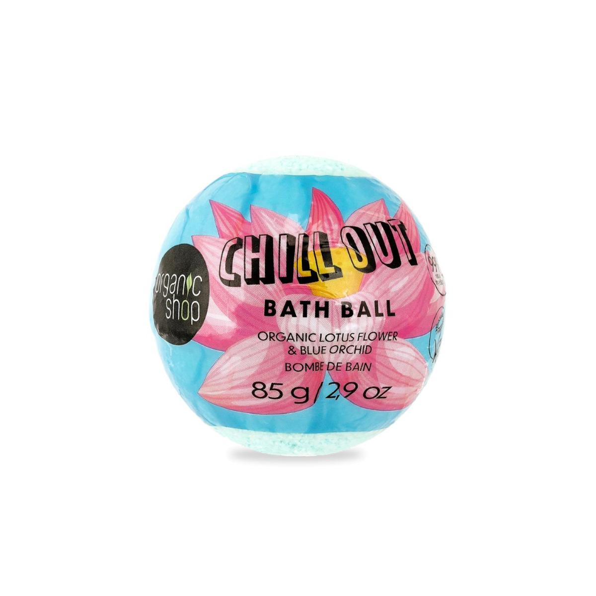 Organic lotus flower and blue orchid bath bomb "Chill out", Organic Shop 85 g
