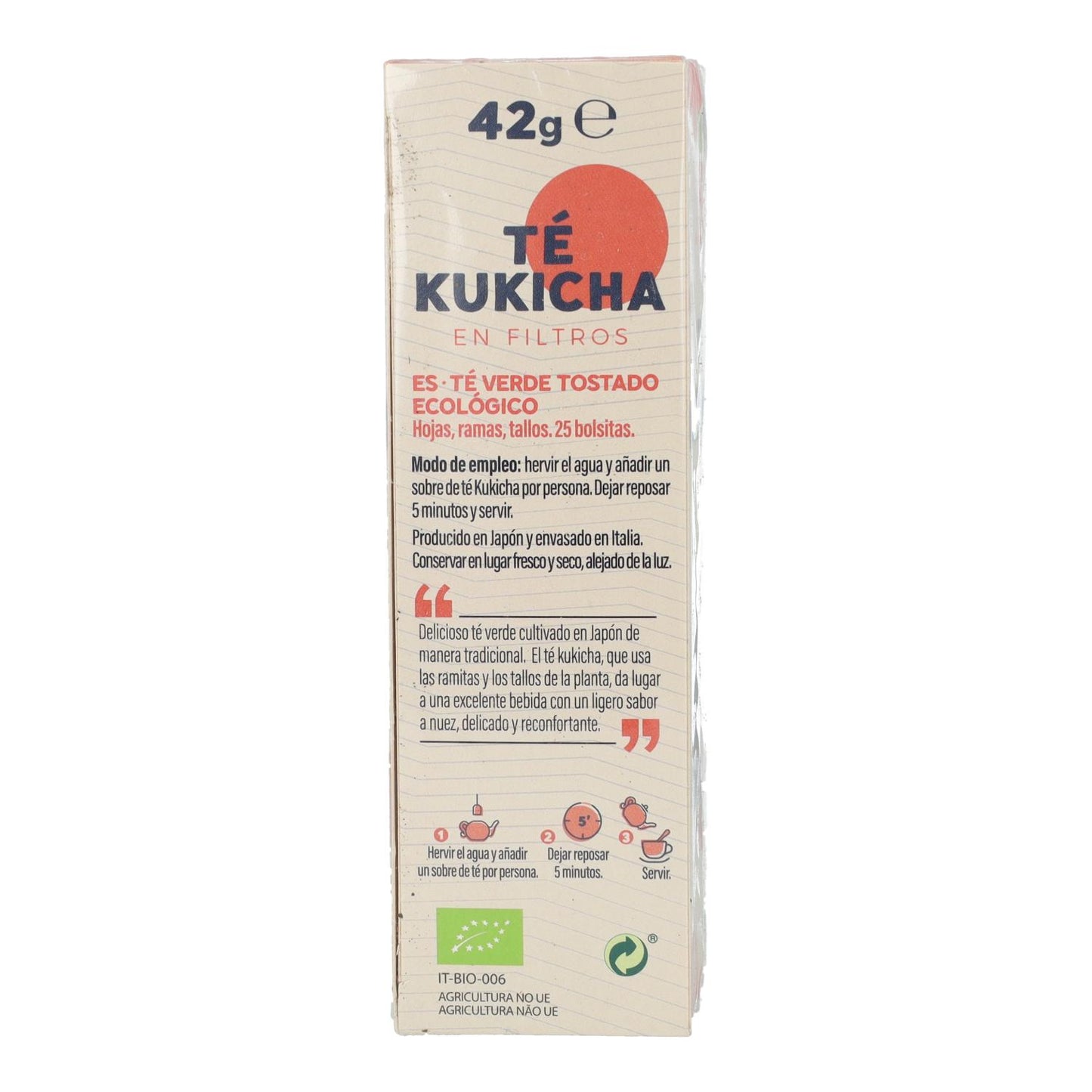 Thé Kukicha en filtre BIO La Finestra Sul Cielo 42 g