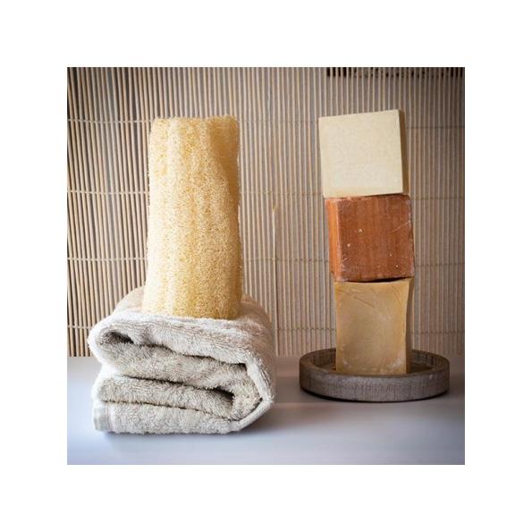 Luffa-spons voor lichaamsscrub 7,5 x 15 cm