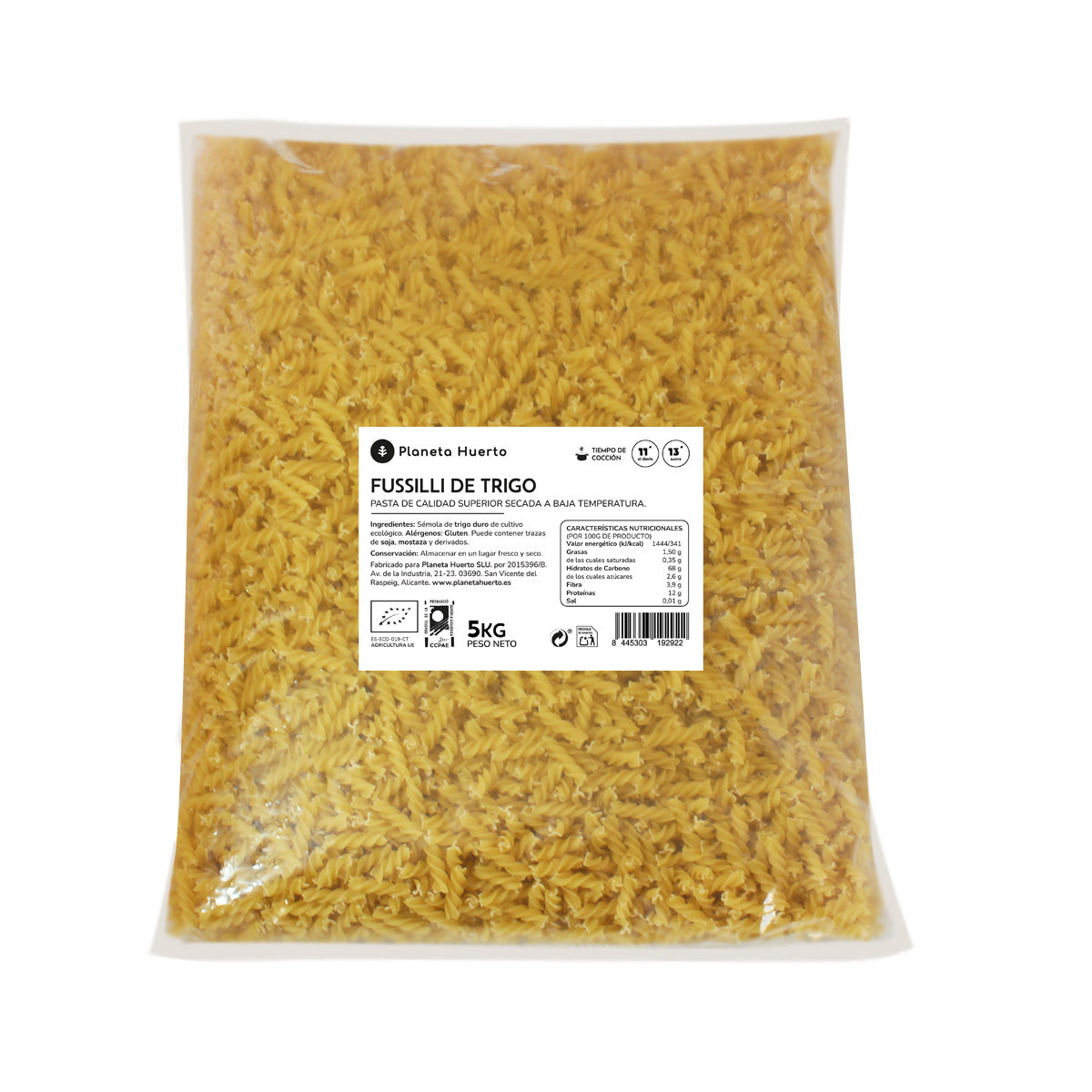 Fussilli aus Weizen ECO Planeta Huerto 5 kg