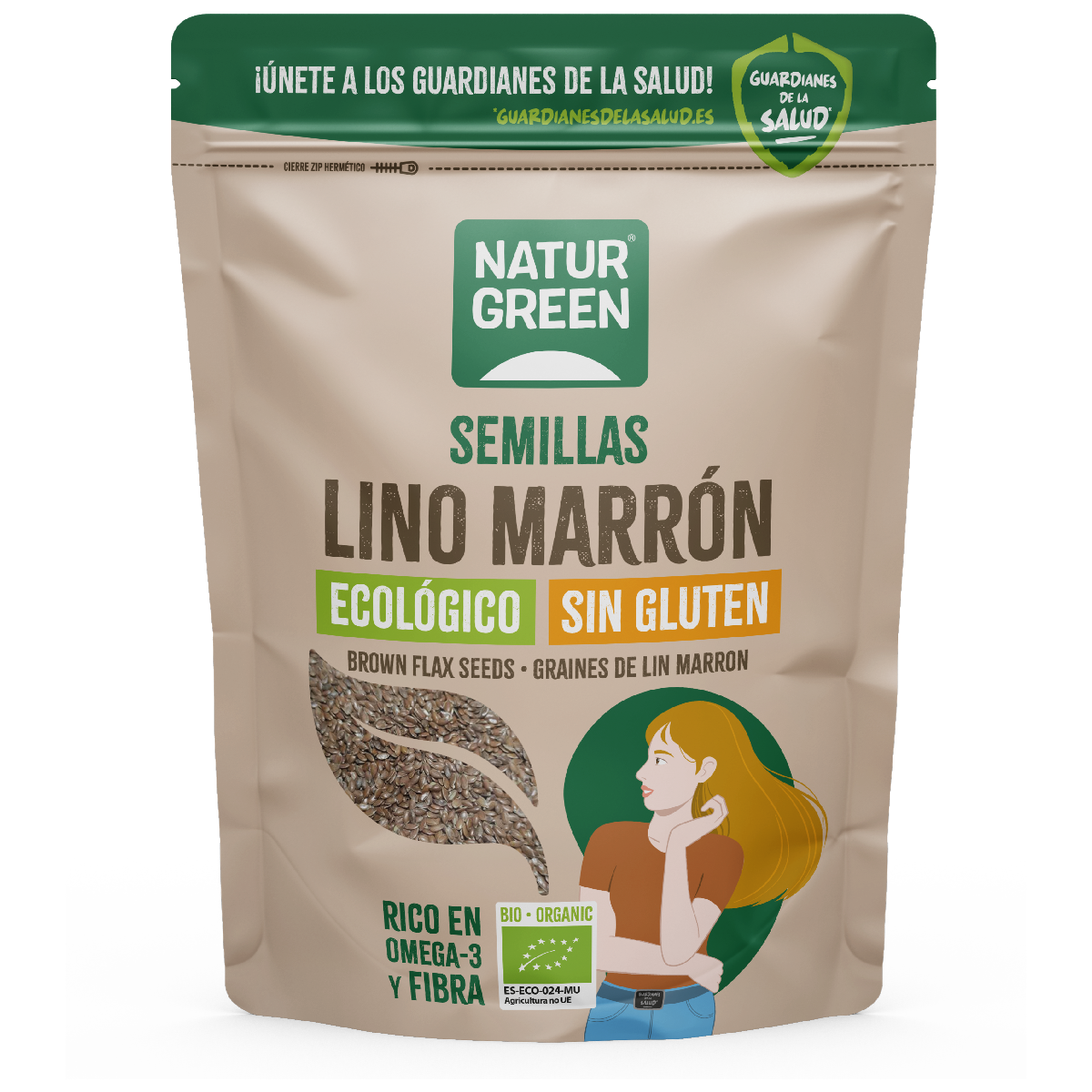 Nasiona lnu brązowego Bio Naturgreen 500 g