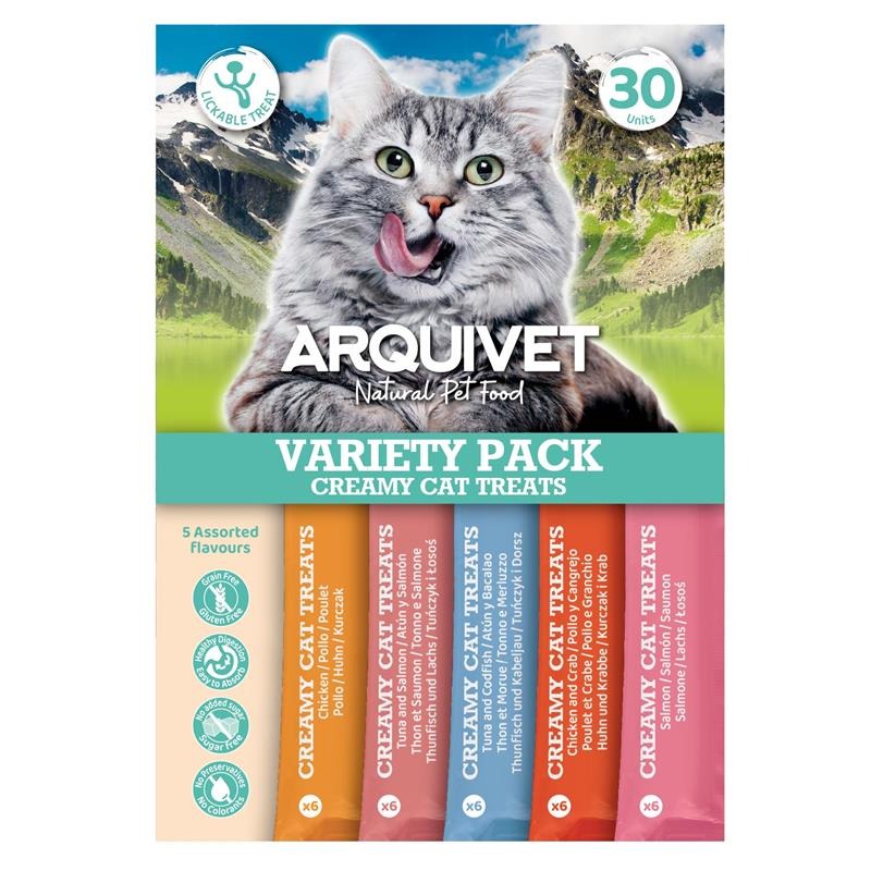 Creamy Cat Treats Krämig snack Variety Pack Arquivet 30 st