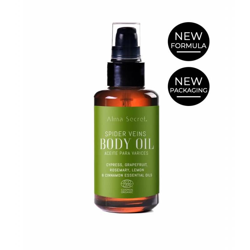 Olio per vene varicose e gambe stanche con cipresso, pompelmo e rosmarino Alma Secret 100 ml