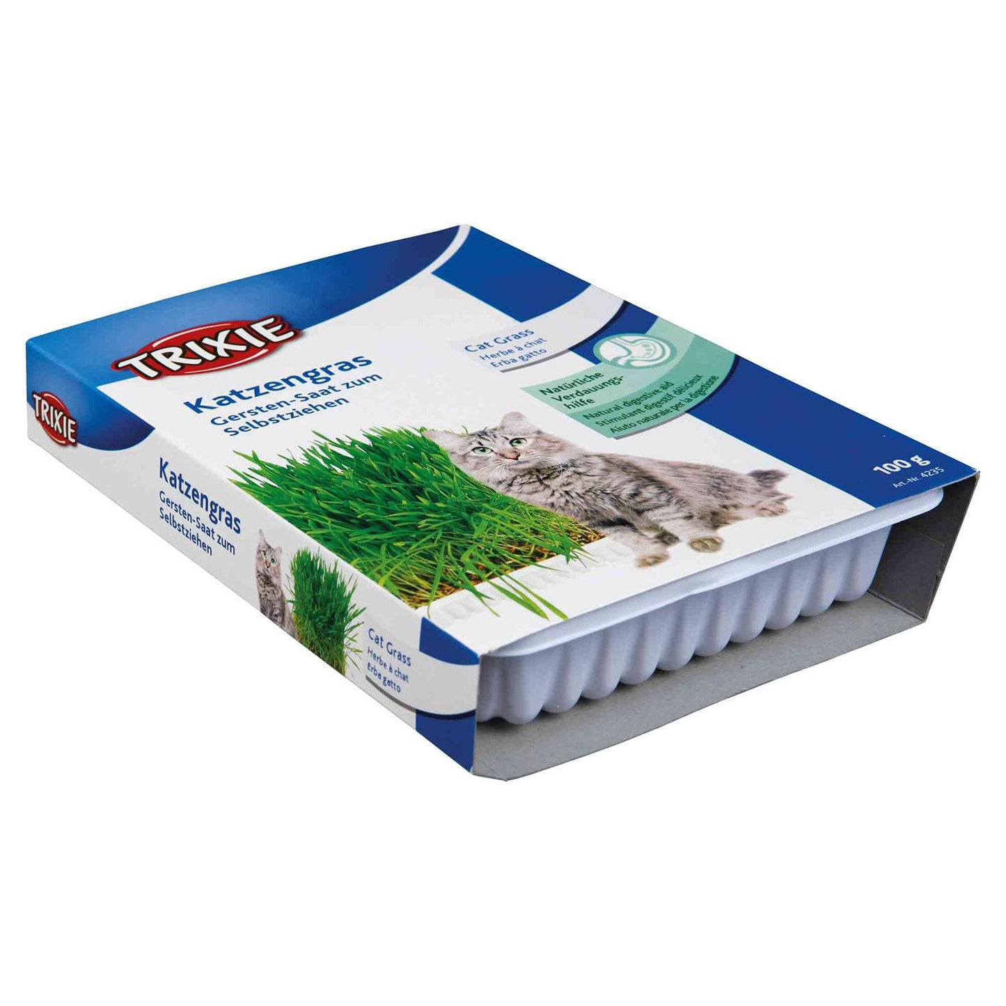 Kattenkruid met bakje Trixie 100 g