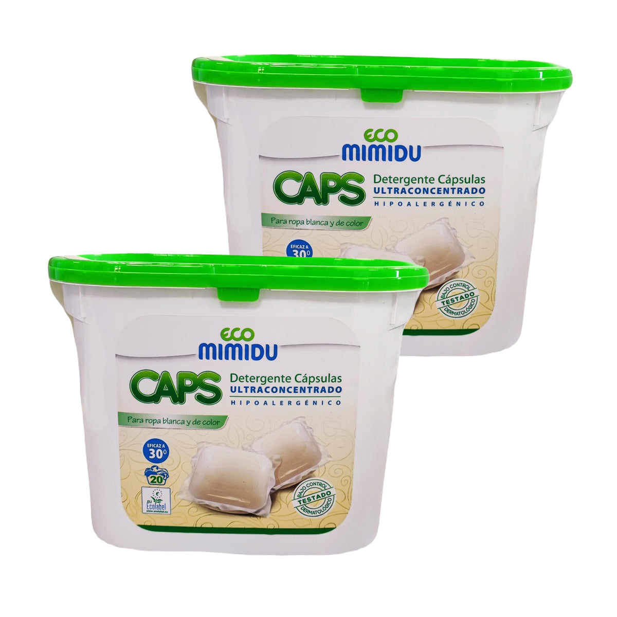 2-pack Ultrakoncentrerade tvättmedelskapsel Mimidu ECO 20 doser