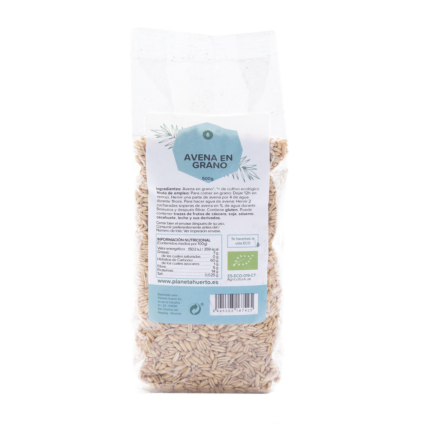 Owies w ziarnach ECO Planeta Huerto 500 g