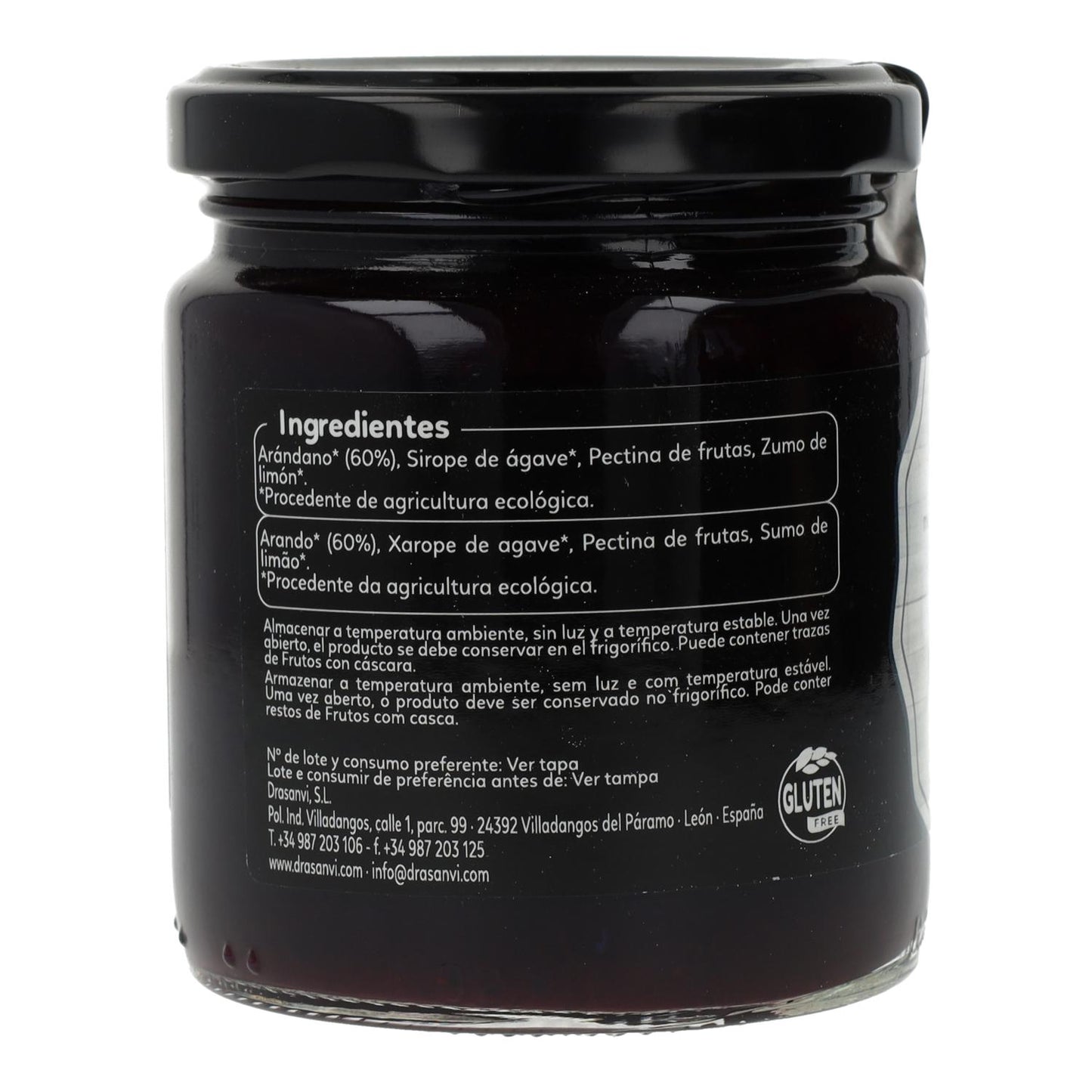 Dżem bez cukru z jagód borówki ekologicznej Ecosana 260 g