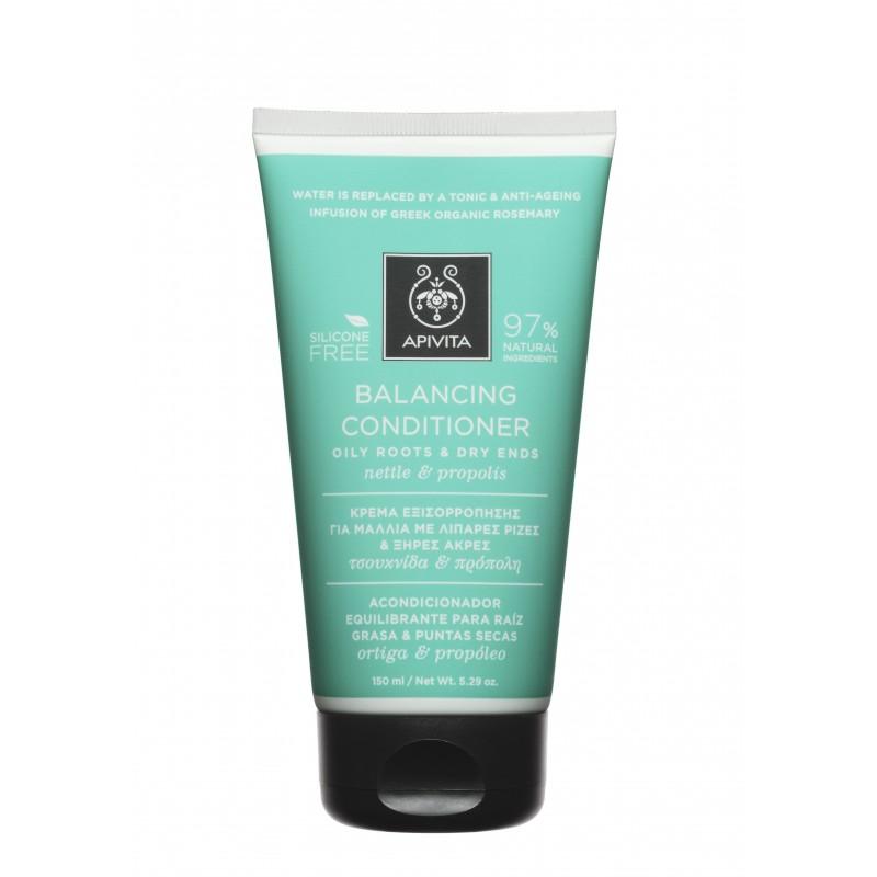 Acondicionador equilibrante para raíz grasa y puntas secas Apivita 150 ml