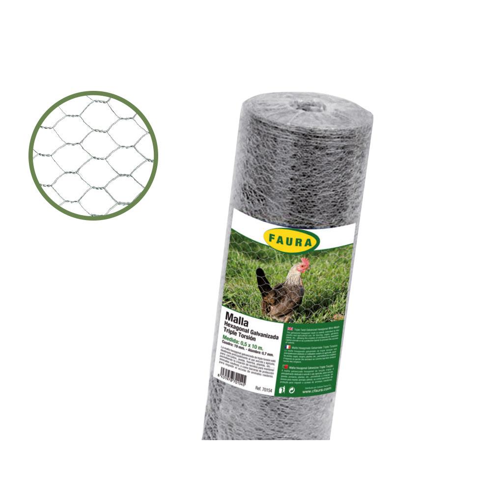 Verzinktes Sechseckgitter 41 mm 0,5 x 10 m