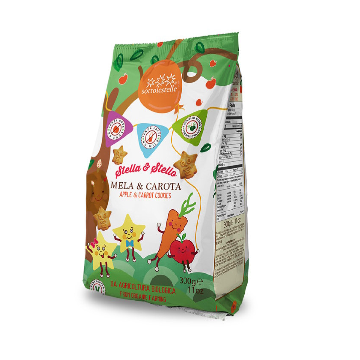 Appel- en wortelkoekjes Stella&Stello Sottolestelle 300 g