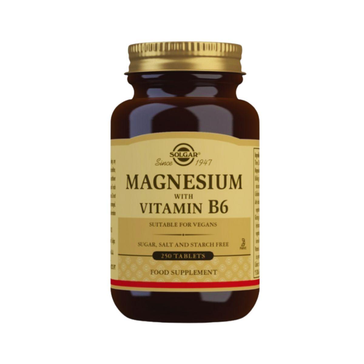 Magnesium med vitamin B6 - Solgar 250 tabletter