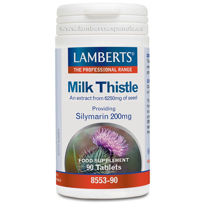 Ostropest plamisty Lamberts 90 tabletek 6250 mg (200 mg sylimaryny)