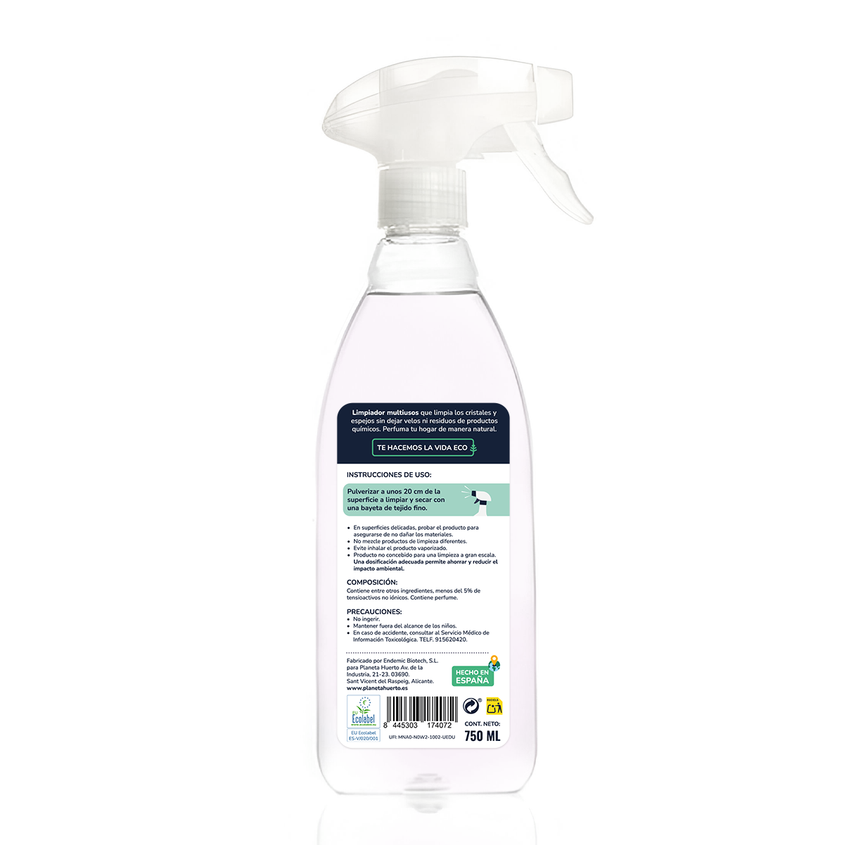 Pack 3xGlass Cleaner & Multipurpose Eco Planet Orchard 750ml