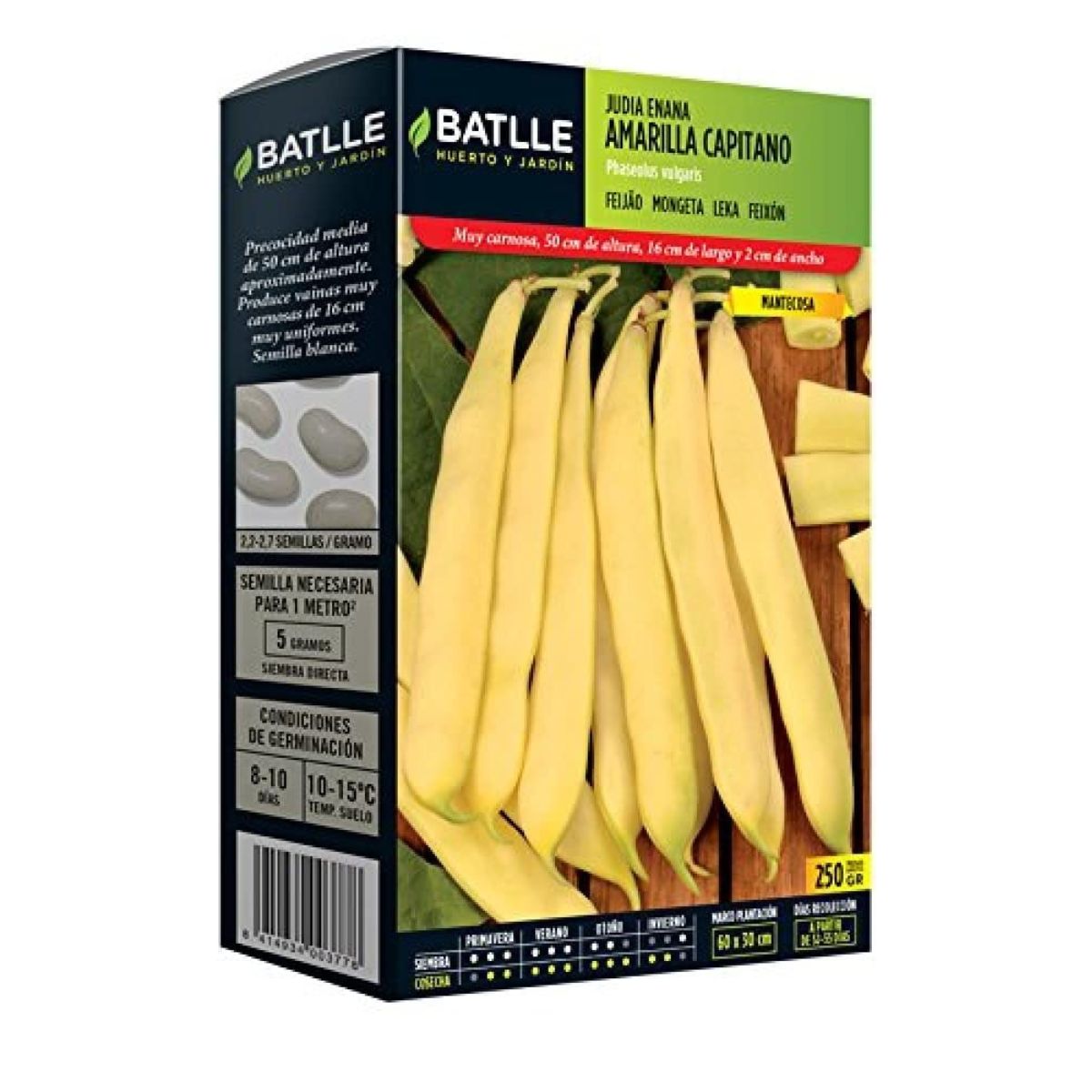 Capitano Yellow Dwarf Bean Seeds 250 g Batlle