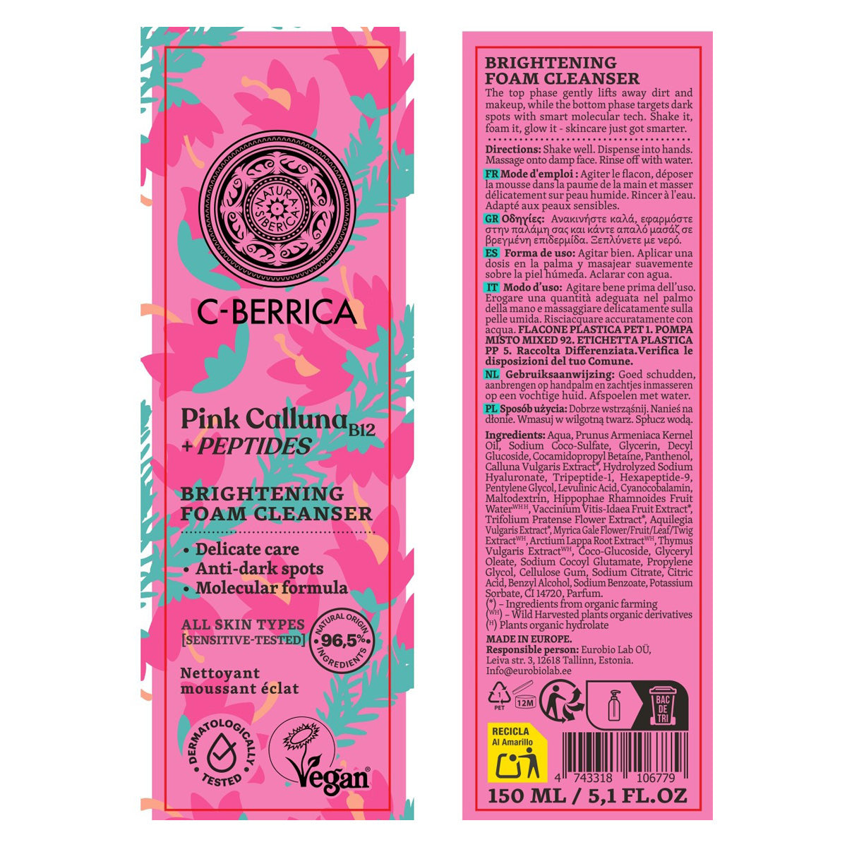 Natura Siberica Illuminating Cleansing Foam 150 ml