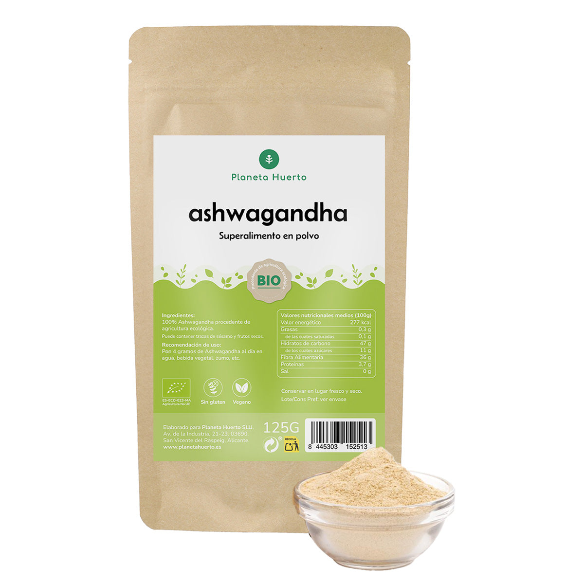 Ashwagandha in polvere ECO Planeta Huerto 125 g