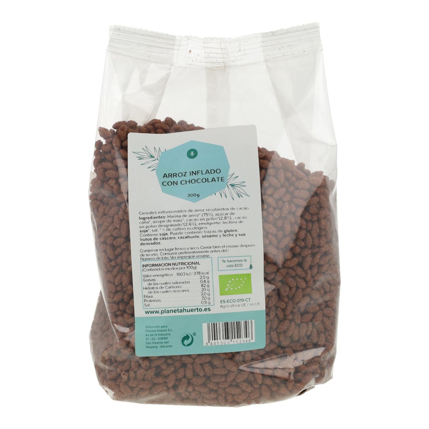 Chocolate puffed rice ECO Planeta Huerto 300 g
