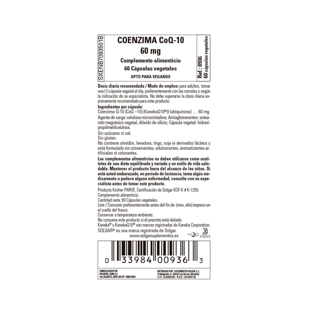 Koenzym CoQ10 (wegański), 30 kapsułek roślinnych (60 mg)
