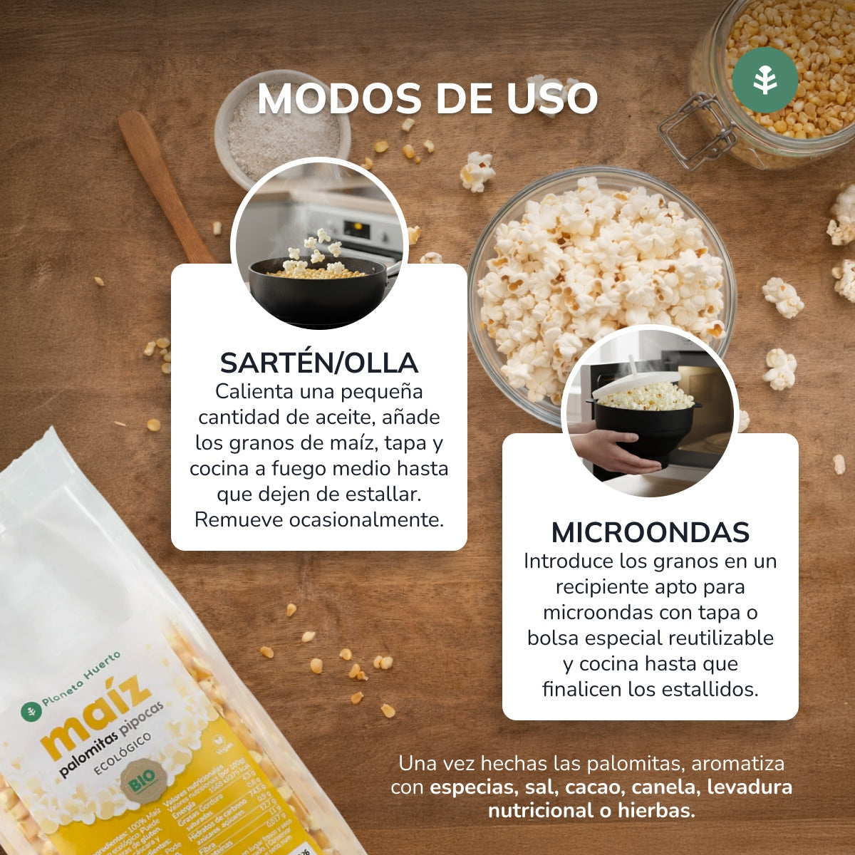 Popcorn do popcornu ECO Planeta Huerto 500 g