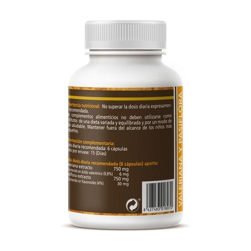 Passiflora och valeriana Sotya, 90 kapslar 450 mg