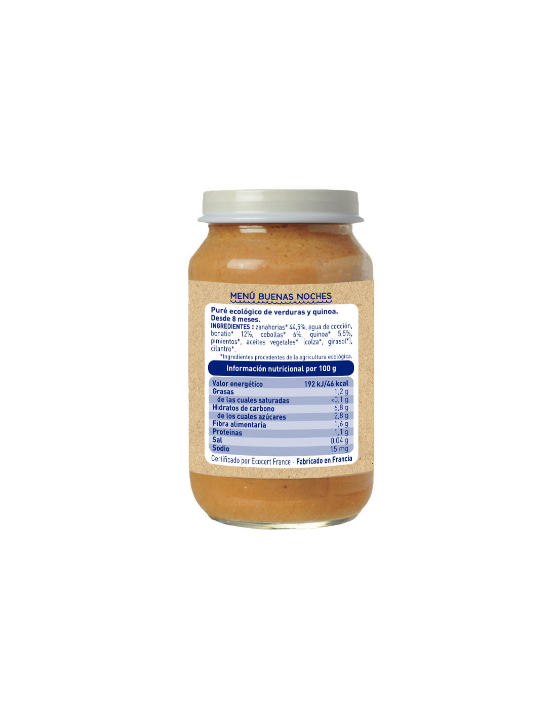 Glas Menu Tradicion Gemüse und Quinoa Babybio 200 g