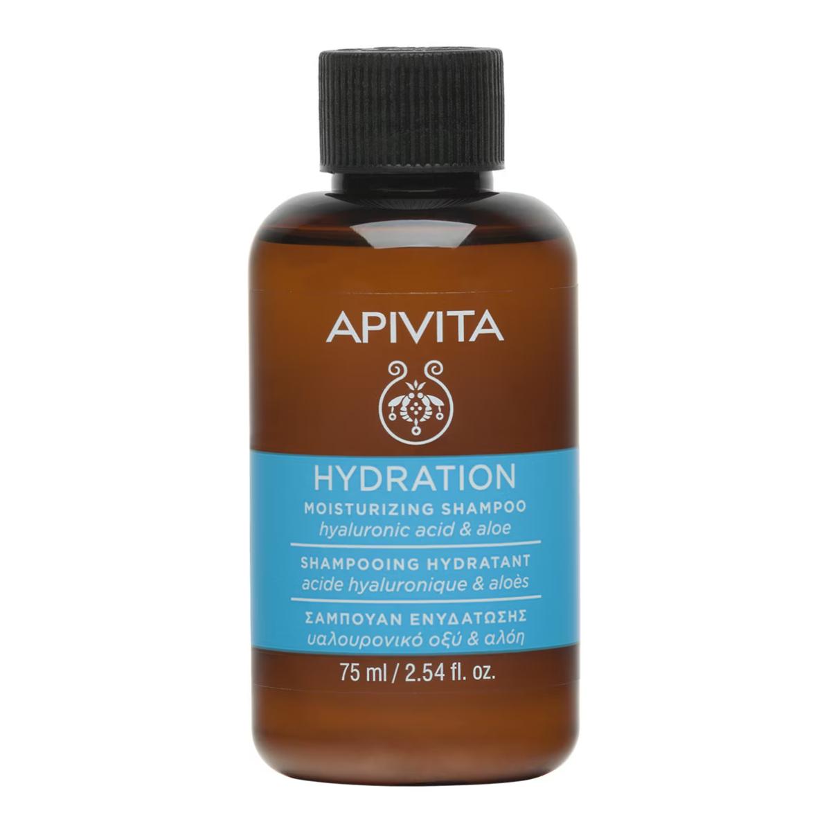 APIVITA Moisturising Shampoo with Hyaluronic Acid and Aloe, Travel Size, 75 ml