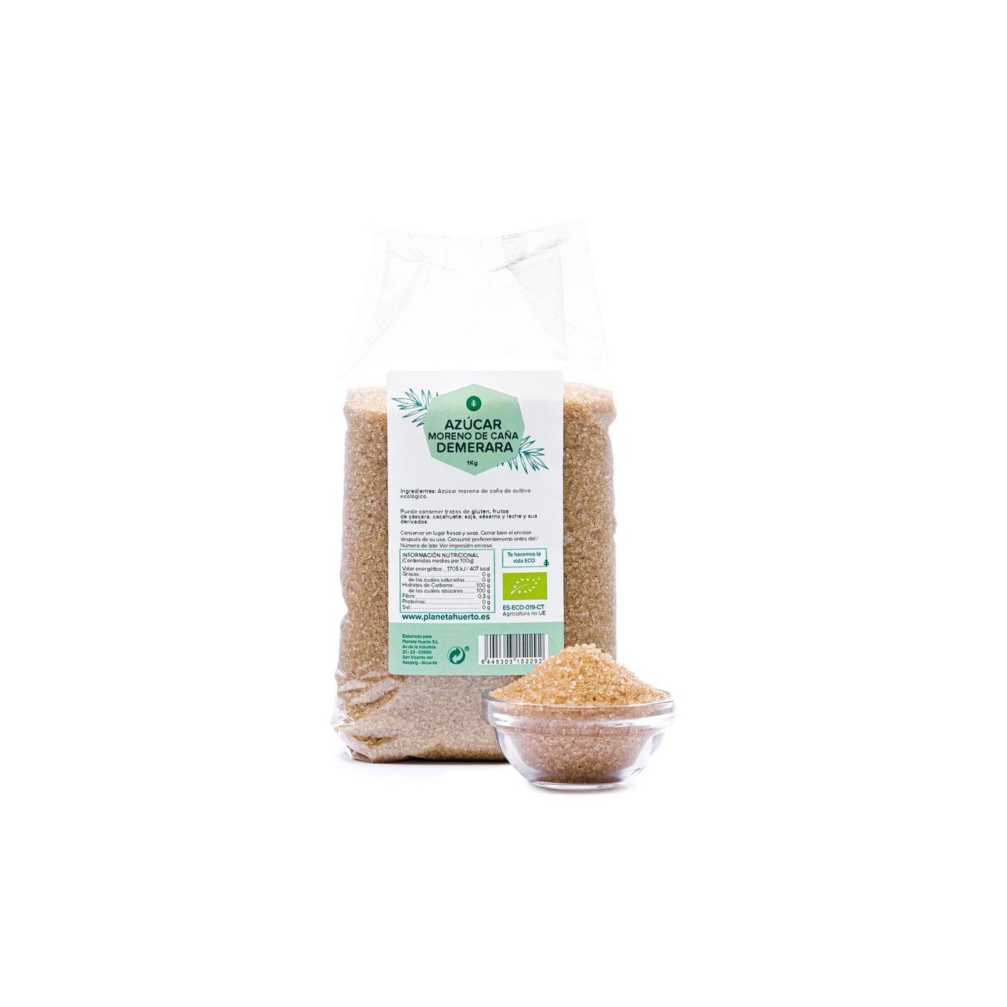 Brunt rörsocker ECO Planeta Huerto 1 kg