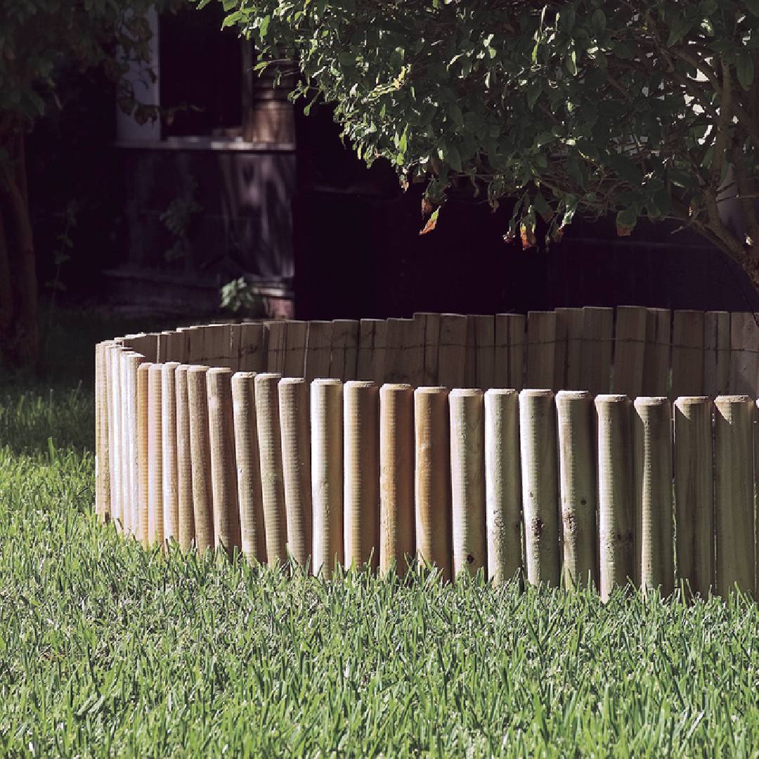 Bordure en bois 200 x 40 x ø 5 cm Talos Roll Nortene