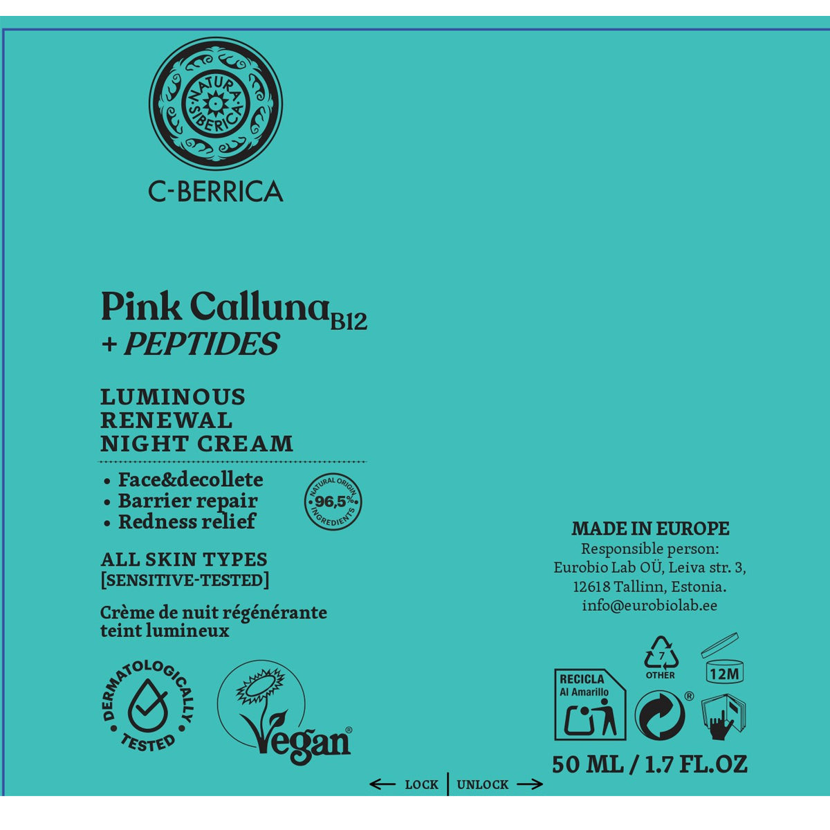 Krem na noc odnawiający i rozjaśniający Natura Siberica 50 ml