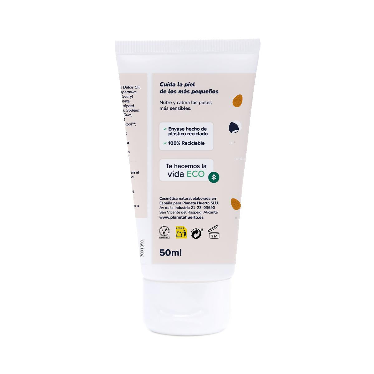 Baby face cream Sweet Almonds and Shea Butter Planeta Huerto 50 ml