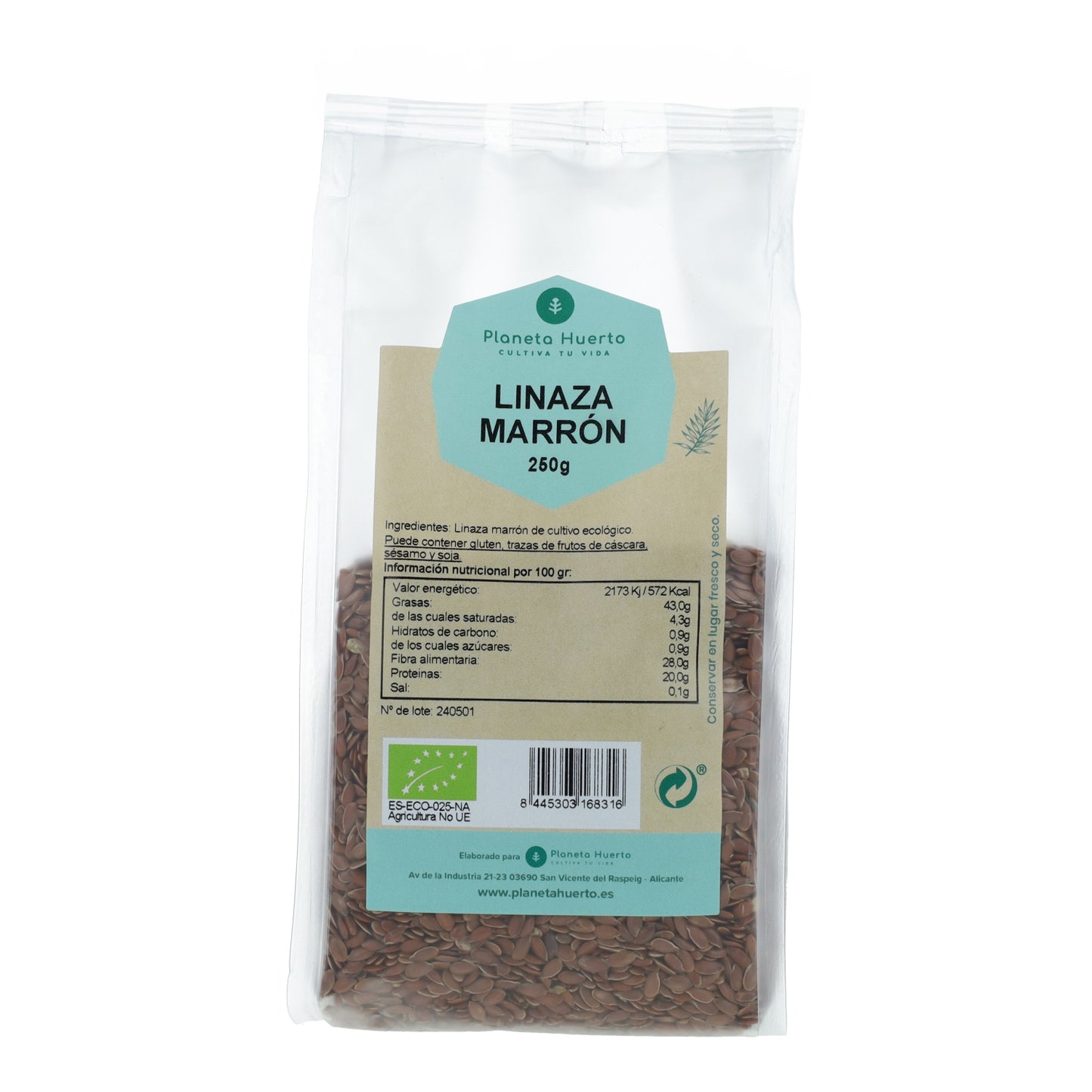 Graines de lin brunes ECO Planeta Huerto 250 g