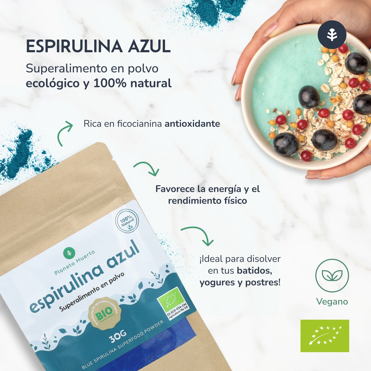 Spirulina blu Planeta Huerto 30gr