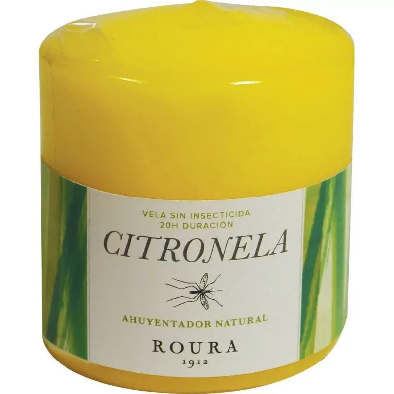 Bougie anti-moustiques à la citronnelle 8 cm Roura
