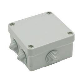 Wasserdichte Verbindungsbox mit Schrauben und 7 Kegeln für Rohre 100 x 100 x 55 mm Famatel