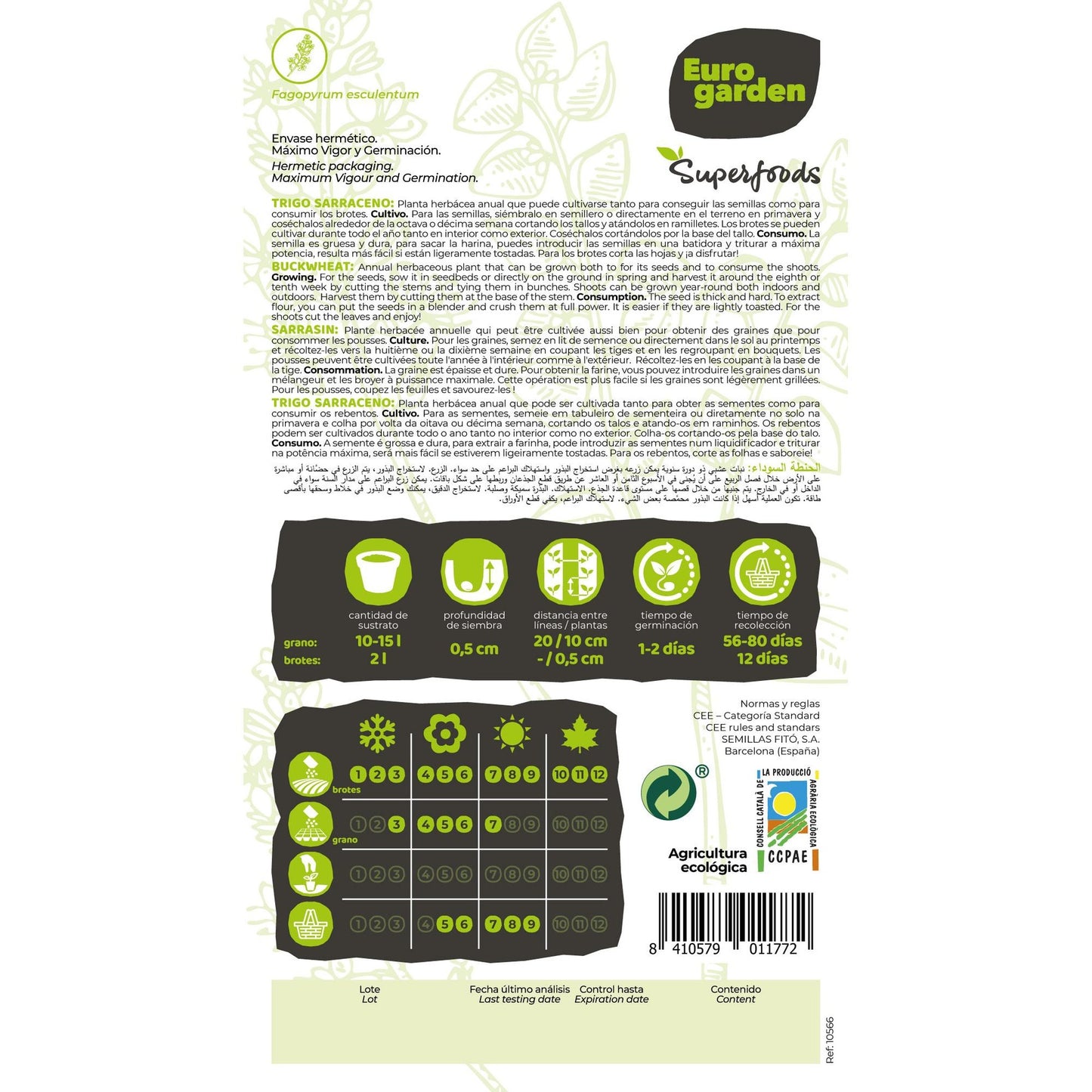 Bio-Buchweizensamen Vitalfoods