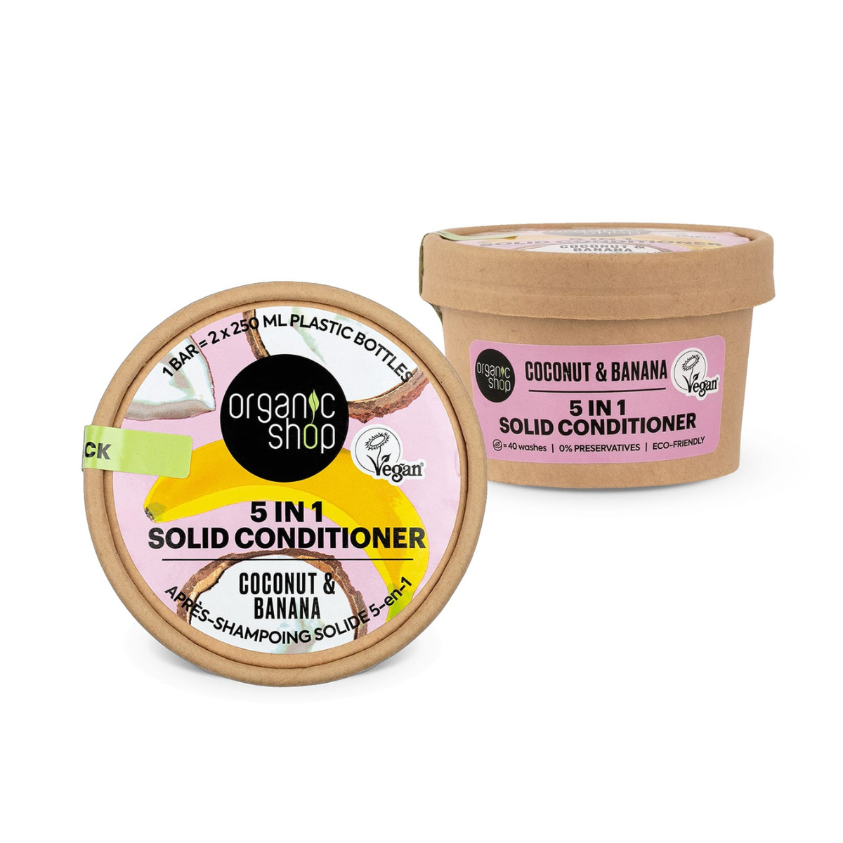 Odżywka w kostce 5 w 1 bananowo-kokosowa Organic Shop