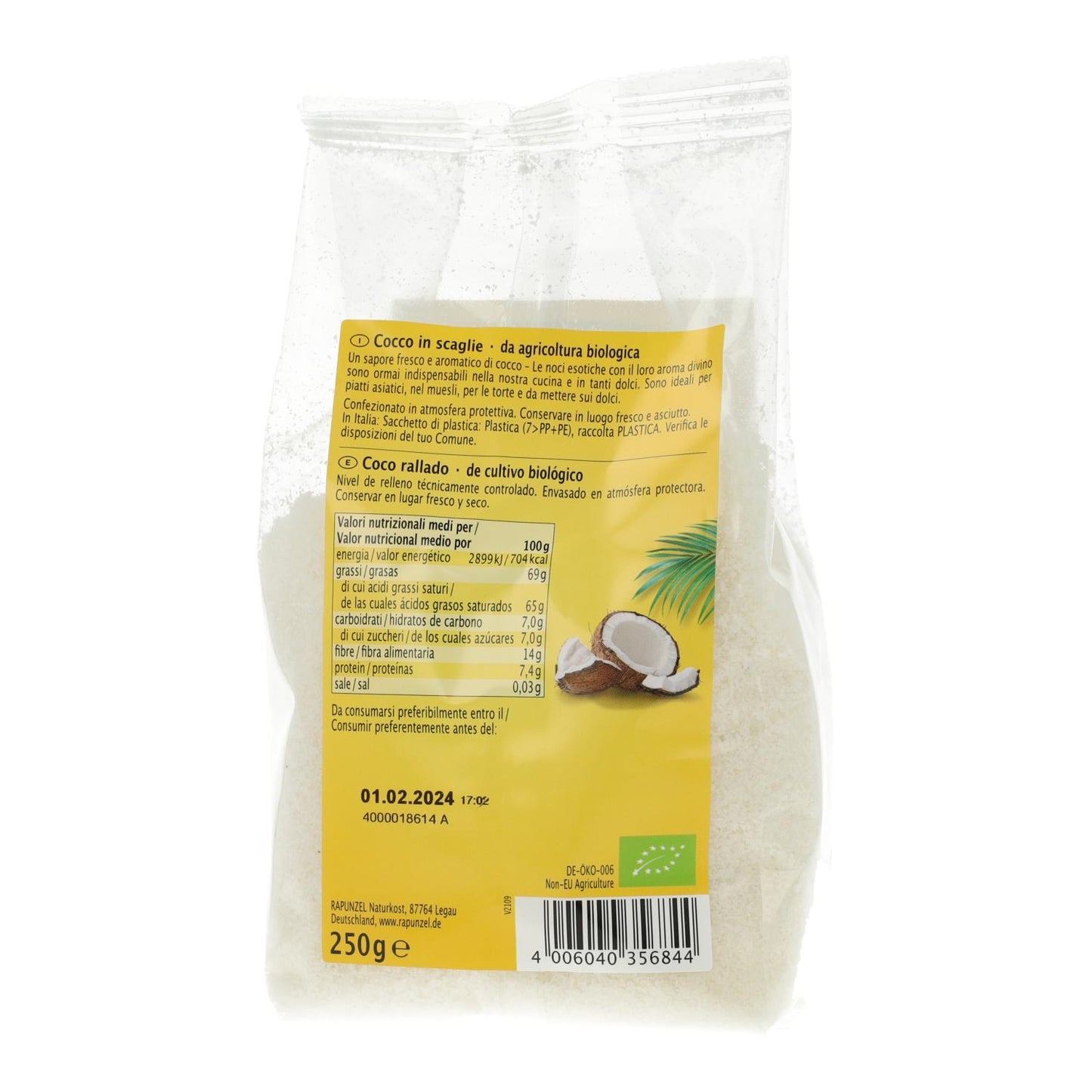 Rapunzel grated coconut 250 g