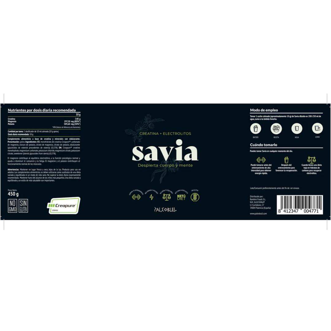 Kreatin + Elektrolyte Savia Pulver Paleobull 450 g