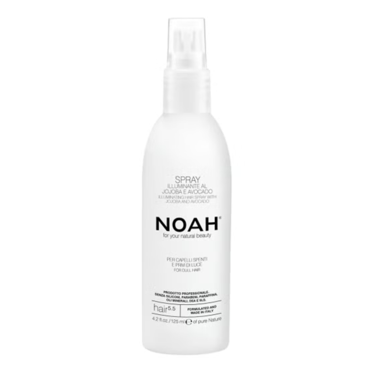 Spray illuminante con jojoba e avocado Noah 125 ml