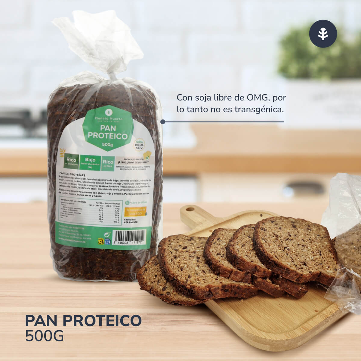 Förpackning 3x Planeta Huerto proteinbröd 500 g