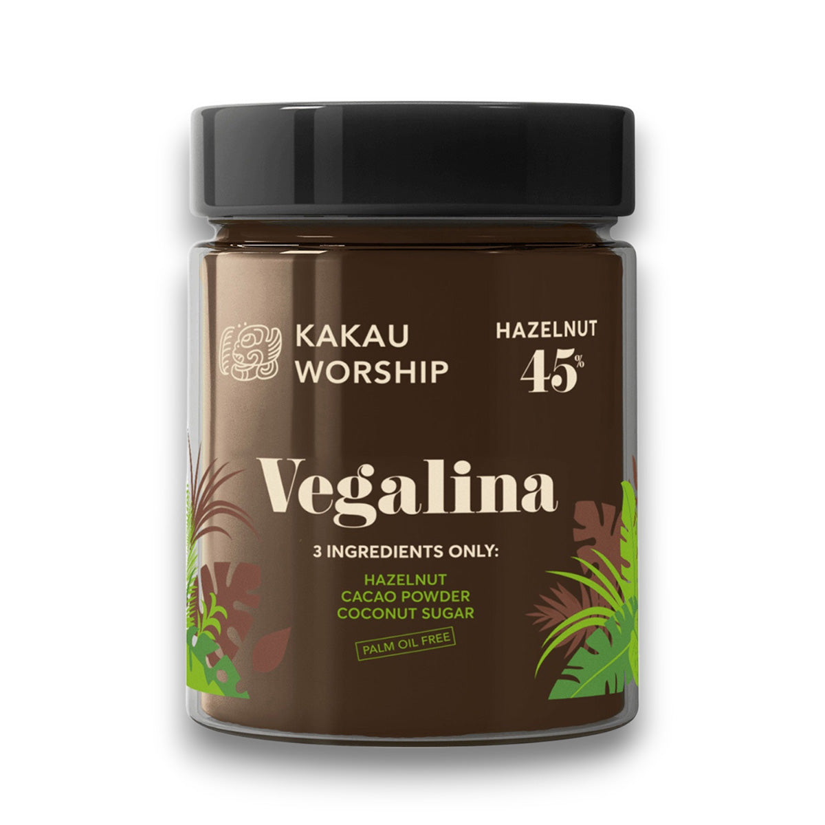Crème de cacao Vegalina Classic Noisette 45 % Kakau Worship 350 g